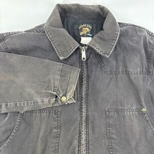 VTG Saddle King Canvas Black Jacket  USA 90s Western Insulated-Read!